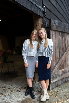 Jurk Katy (tweedelig) - grijs