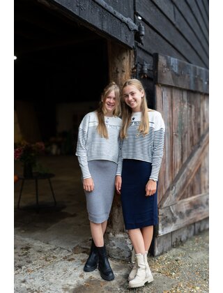 Jurk Katy (tweedelig) - grijs