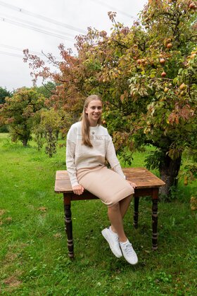 Jurk Katy (tweedelig) - camel