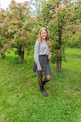 Vest Yaelle - grijs/lichtblauw