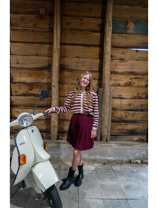 Vest Gwen - bordeaux/offwhite