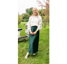 Rok Joanne - donkergroen satijn