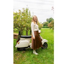 Rok Joanne - bruin satijn