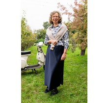 Rok Joanne - donkerblauw satijn