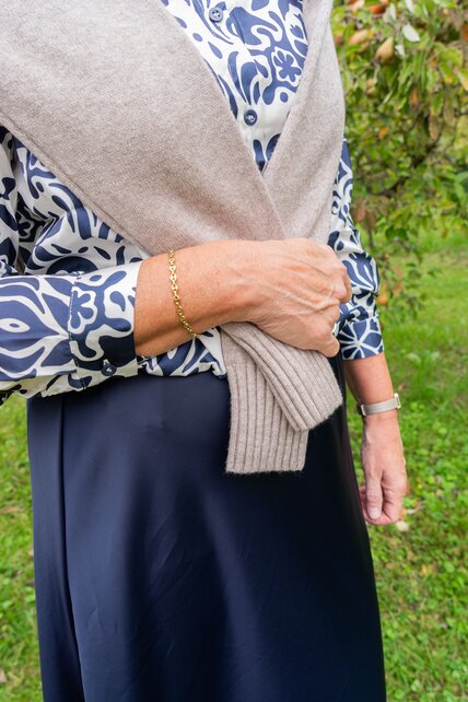 Rok Joanne - donkerblauw satijn