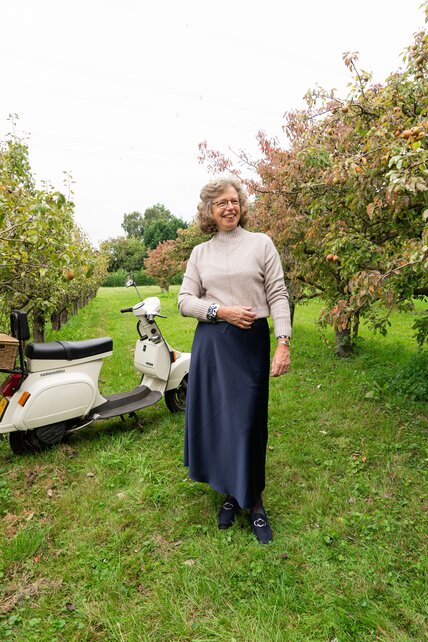 Rok Joanne - donkerblauw satijn