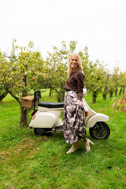 Rok Marja - zwart/bruin patroon