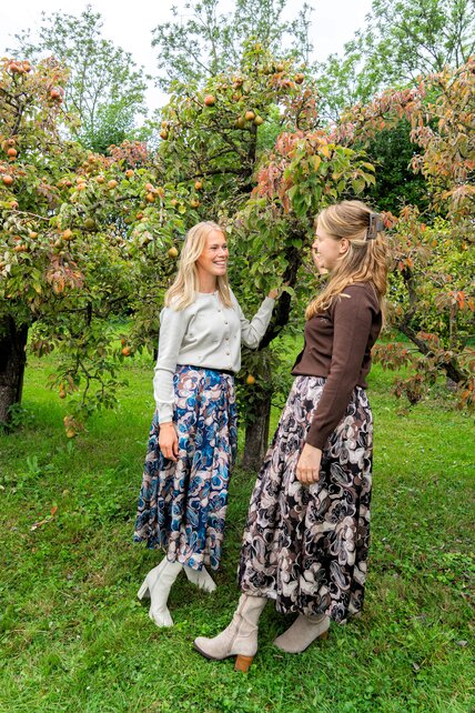 Rok Marja - zwart/bruin patroon