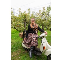 Rok Amber - zwart/bruin patroon