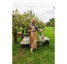 Rok Amber - cognac satijn