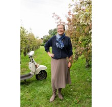 Rok plissé kort model - taupe