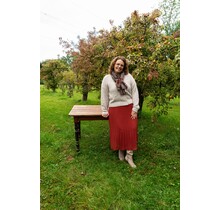 Rok plissé kort model - brique