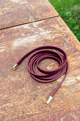 Knoopriempje - donkerrood