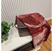 Sjaal met grafische vlakken - bordeaux