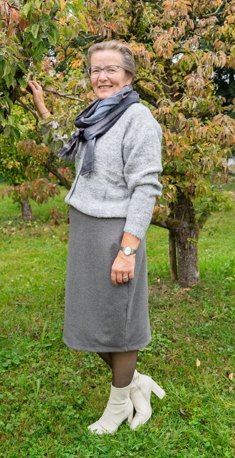 Sjaal met grafische vlakken - zwart