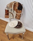 Sjaal met grafische vlakken - cognac