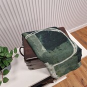 Sjaal met grafische vlakken - groen