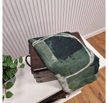 Sjaal met grafische vlakken - groen