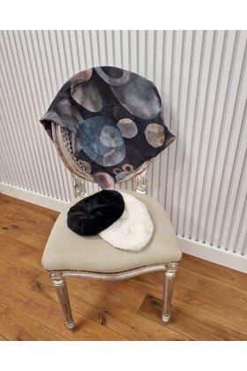 Sjaal met ronde vlakken - grijs