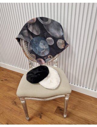 Sjaal met ronde vlakken - grijs