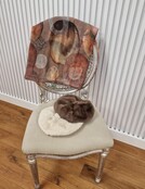 Sjaal met ronde vlakken - bruin