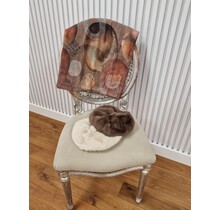 Sjaal met ronde vlakken - bruin