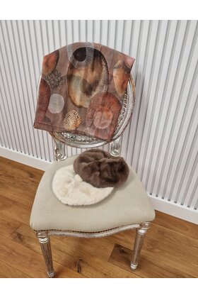 Sjaal met ronde vlakken - bruin