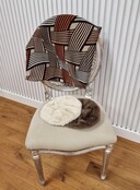 Sjaal met grafische lijnen - bruin