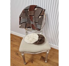 Sjaal met grafische lijnen - bruin