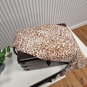 Sjaal met panterprint - bruin