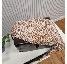 Sjaal met panterprint - bruin