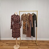 Jurk Benthe - zwart/aubergine