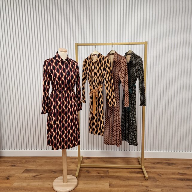 Jurk Benthe - zwart/aubergine