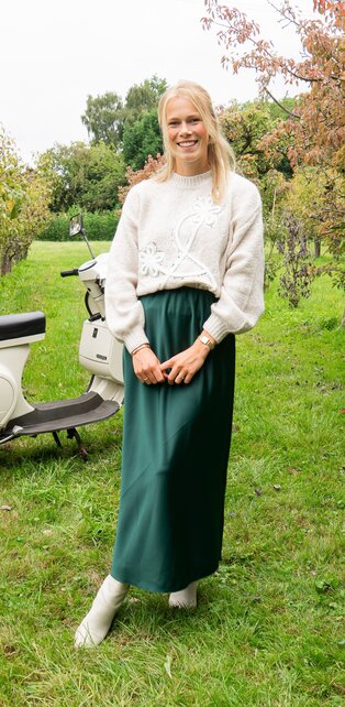 Rok Joanne - zwart satijn