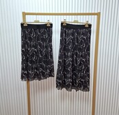 Rok plissé kort model - dessin zwart/wit