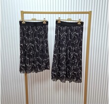 Rok plissé kort model - dessin zwart/wit