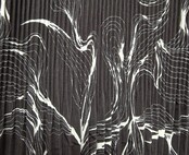 Rok plissé lang model - dessin zwart/wit