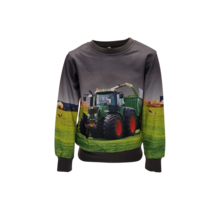 Jongens sweater met Fendt tractor - grijs *