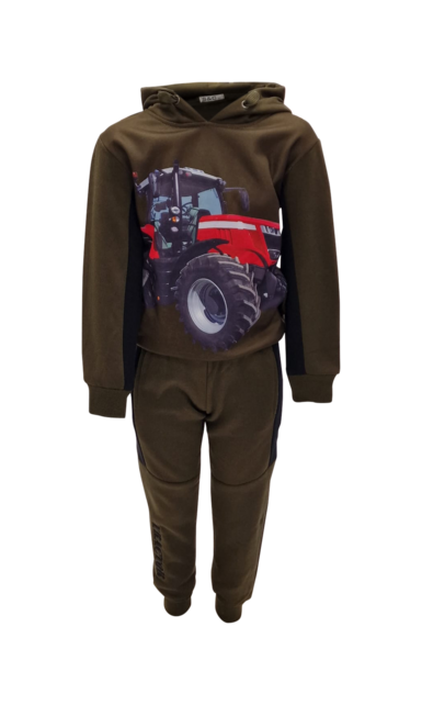 Jongens trui met broek met  MF tractor - groen *