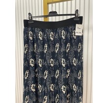 Rok plissé kort model - blauw/beige *