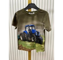Jongens shirt tractor New Holland - army green *