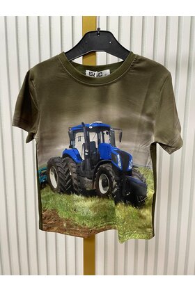 Jongens shirt tractor New Holland - army green *