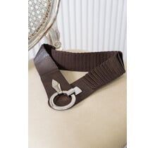 Riem met haaksluiting - bruin