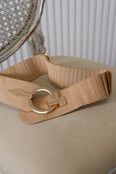 Riem met haaksluiting - beige