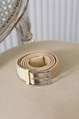 Riem gevlochten smal - beige