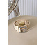 Riem gevlochten smal - beige