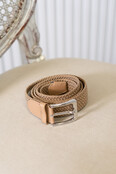 Riem gevlochten smal - taupe