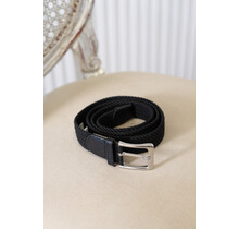 Riem gevlochten smal - zwart