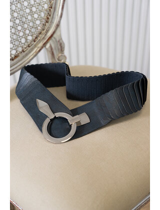Riem met haaksluiting - donkerblauw