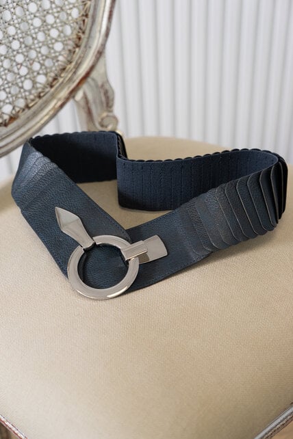 Riem met haaksluiting - donkerblauw